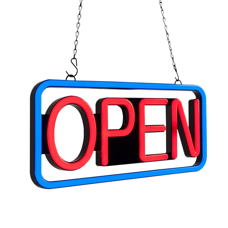 LED 네온 OPEN 사인보드 - 블루 LED 네온 OPEN 사인보드 - 블루