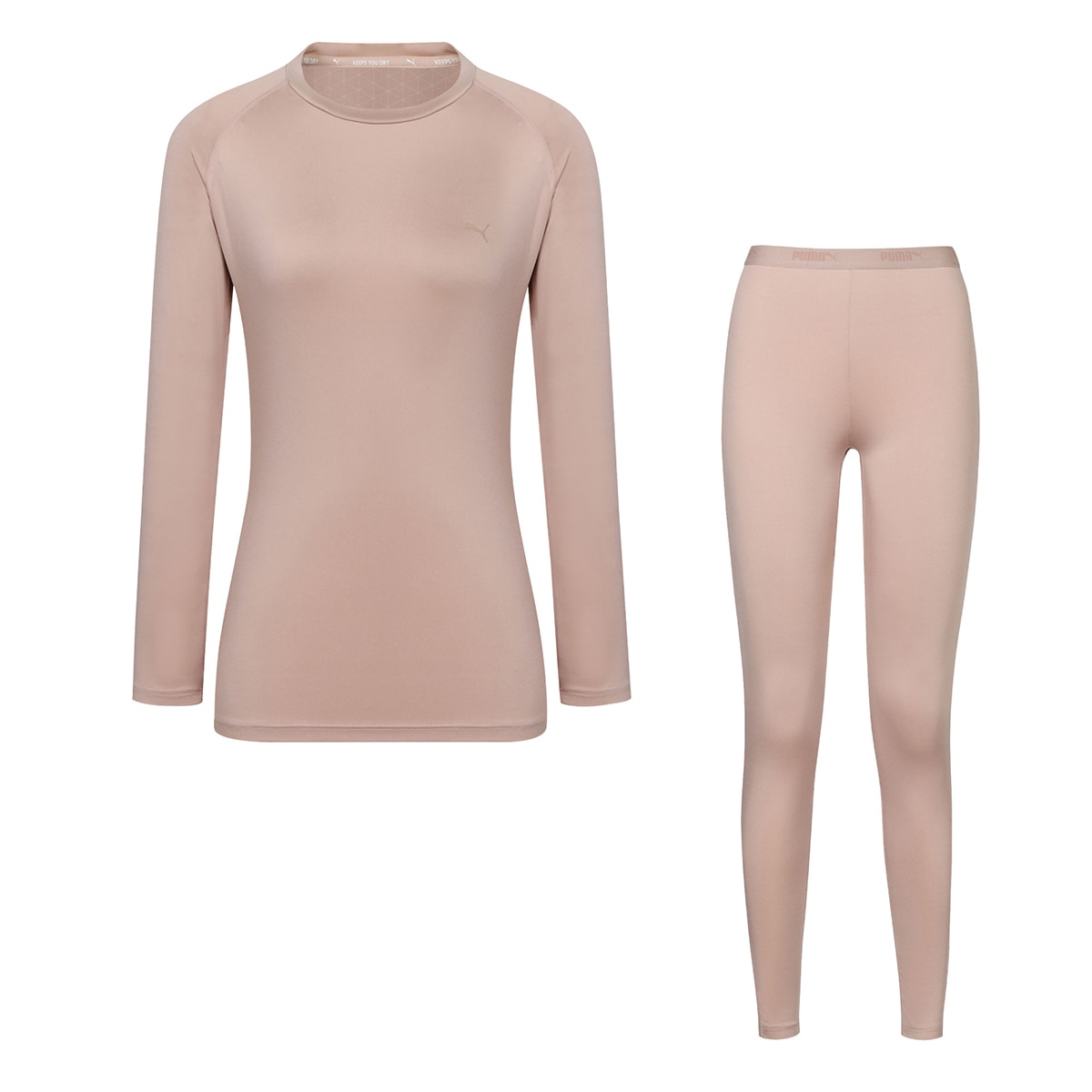 푸마 여성 웜웨어 세트 - 핑크베이지, S