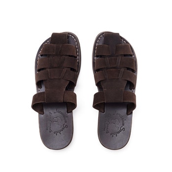 예루살렘샌들 미카엘 스웨이드 피셔맨 슬라이드 예루살렘샌들 미카엘 스웨이드 피셔맨 슬라이드