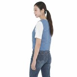 베네뜨 여성 크로셰 니트 베스트 - 블루, L