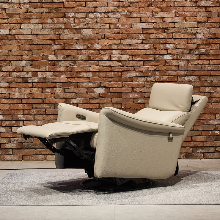 사트바 통가죽 모션스윙 전동리클라이너 1인