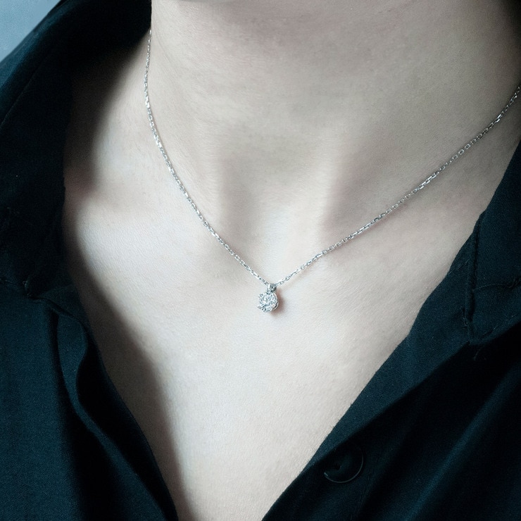 클라베드제이 1.0캐럿 다이아몬드 플래티넘 목걸이