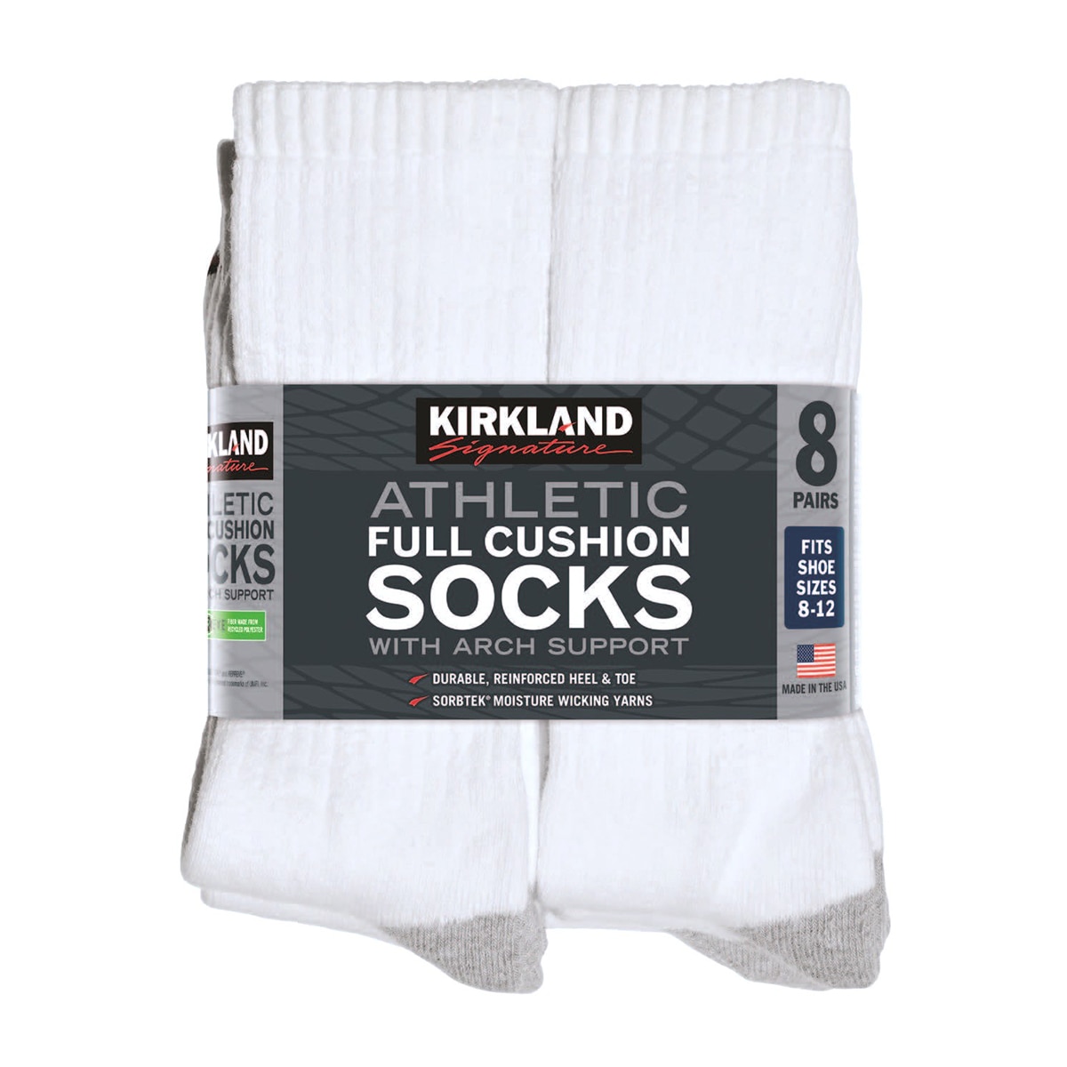 커클랜드 시그니춰 남성 스포츠 양말 8족