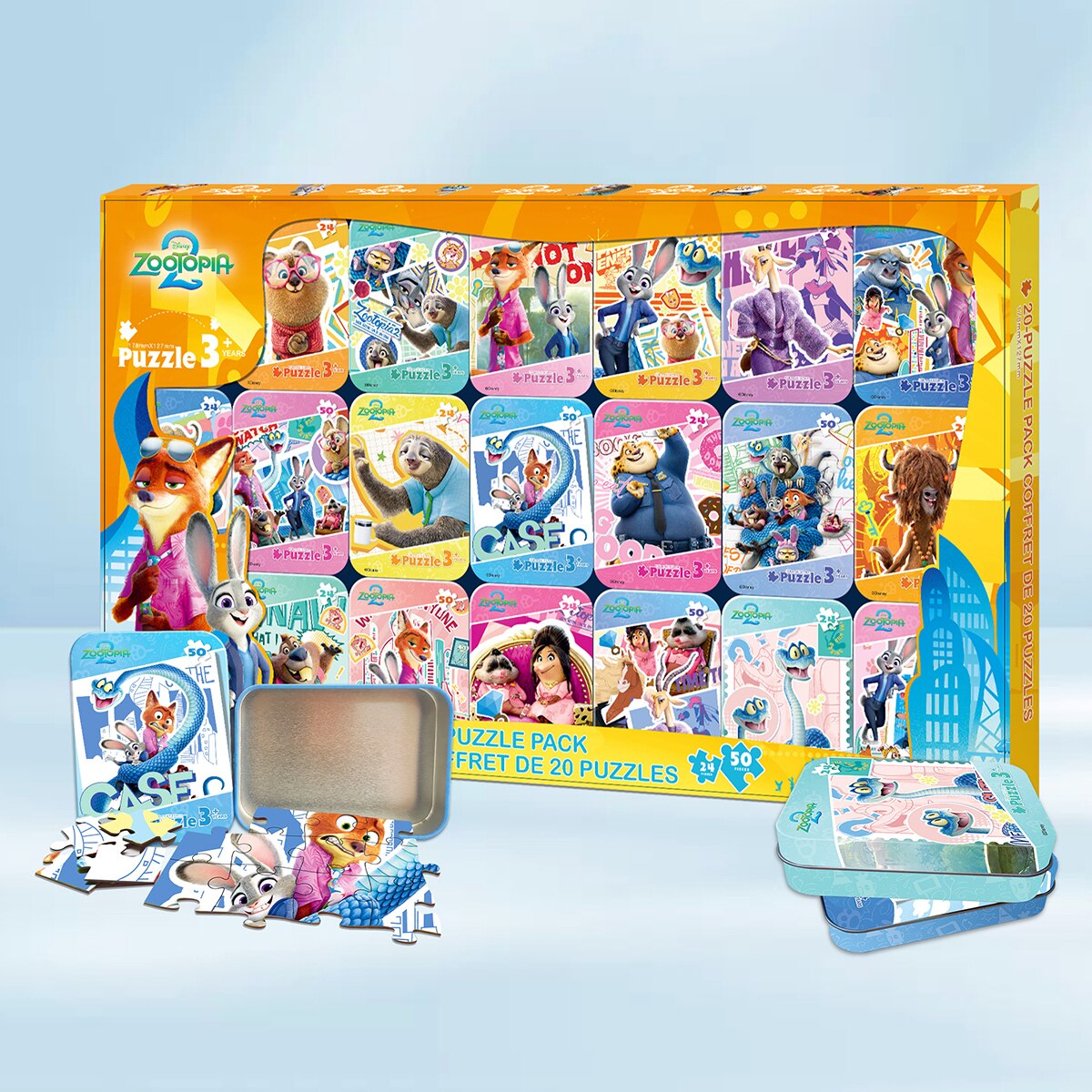 디즈니 틴케이스 퍼즐 20팩 - 주토피아