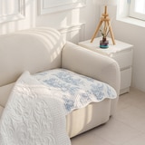 플로티나 뜨왈 순면 소파패드 70x180cm - 화이트블루