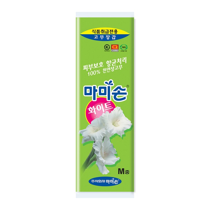 마미손 고무장갑 화이트중 30입 마미손 고무장갑 화이트중 30입