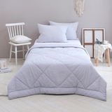 April At Home 60수 순면 피그먼트 차렵이불 - 싱글, 그레이