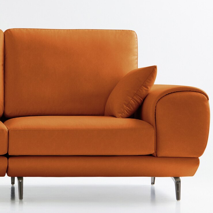 UND 버디클린 천연가죽 소파 3인 - 카멜