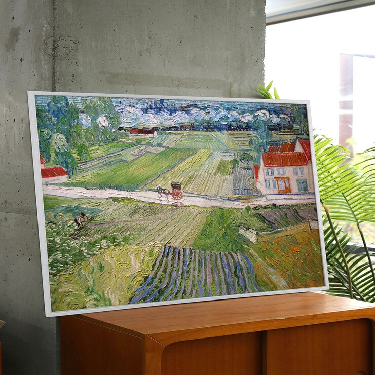 지클레 그림 액자 91x61cm - 고흐, 비온 후의 오베르의 풍경 지클레 그림 액자 91x61cm - 고흐, 비온 후의 오베르의 풍경