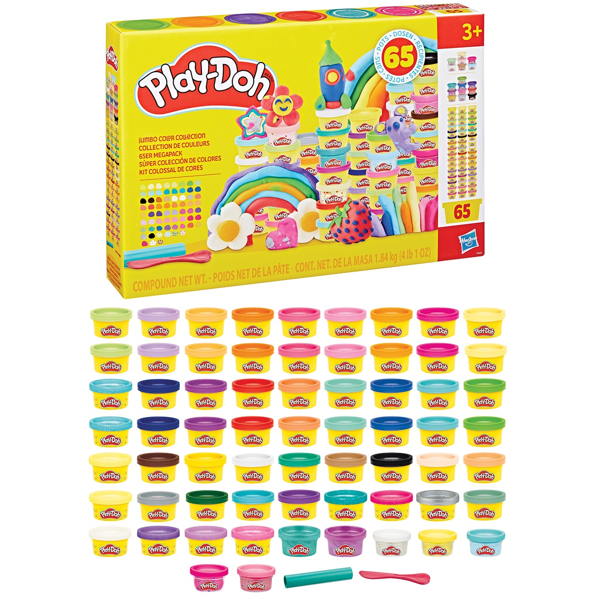 플레이도 점보 컬러 컬렉션 65캔 플레이도 점보 컬러 컬렉션 65캔