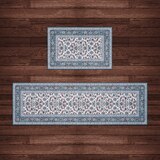 Wyatt&Ash 워셔블 러그 & 러너 세트 - 블루 Wyatt&Ash 워셔블 러그 & 러너 세트 - 블루