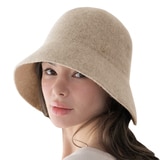 안드레아 바나 여성 울모자 - 베이지