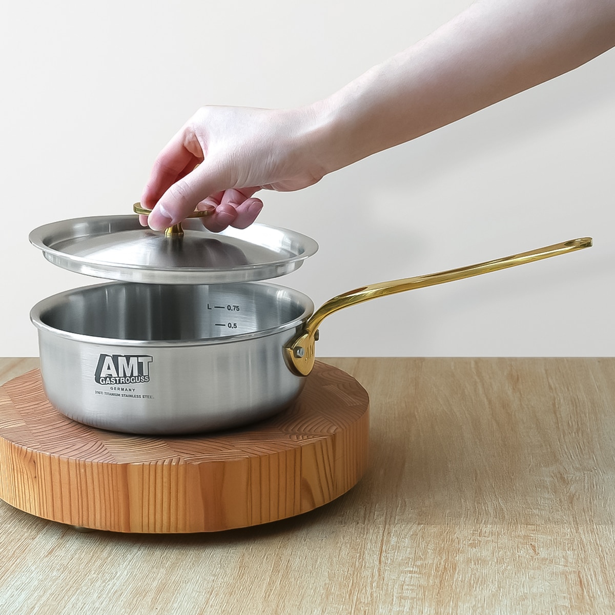 AMT 316Ti 스테인리스 그란트 편수냄비 16cm AMT 316Ti 스테인리스 그란트 편수냄비 16cm