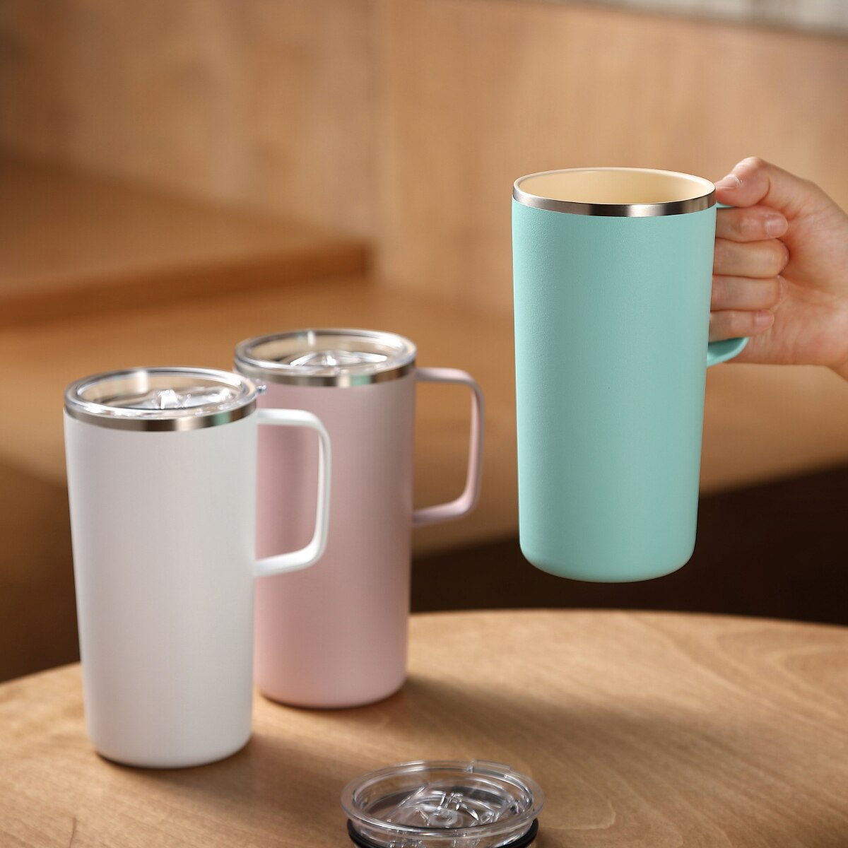 아소부 보온보냉 머그 600ml - 민트