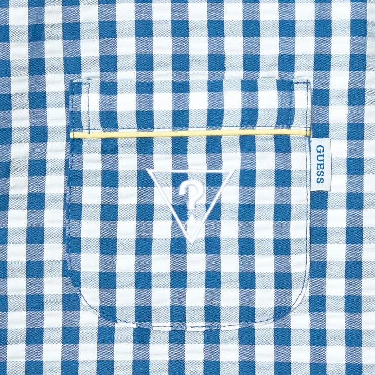 게스 주니어 시어서커 파자마 세트 - 블루