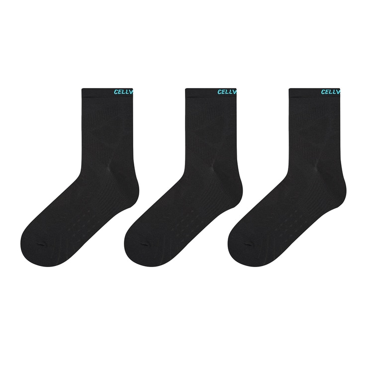 셀버린 러닝양말 3족 - 블랙, L