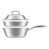 쿠치나레 통 3중 스테인리스 웍 & 스티머 24cm 쿠치나레 통 3중 스테인리스 웍 & 스티머 24cm