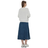 UCLA 여성 세미크롭 스웨트셔츠 - 화이트, L