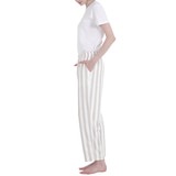 비비안 여성 스판 라운지 바지 2PK - 차콜/베이지