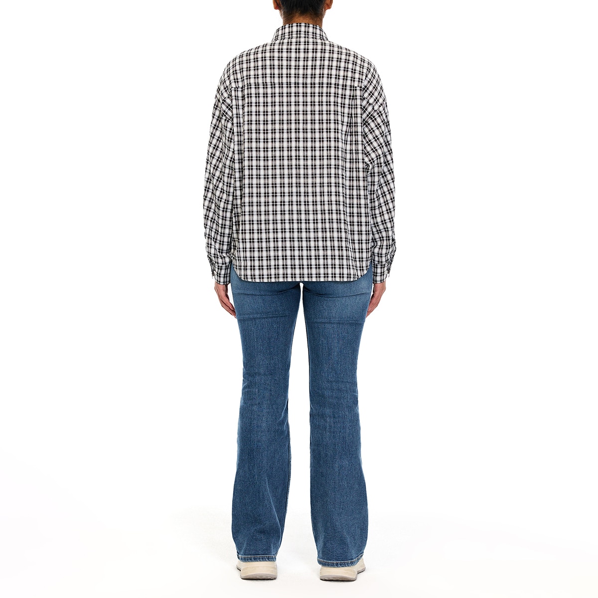 쥬시꾸뛰르 여성 체크 셔츠 - 블랙, M/L