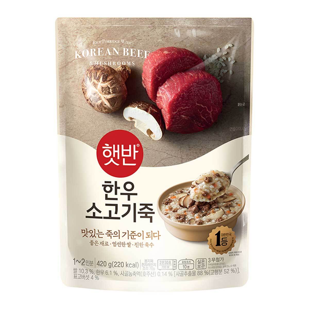CJ햇반 소프티밀 한우소고기죽 420g x 7