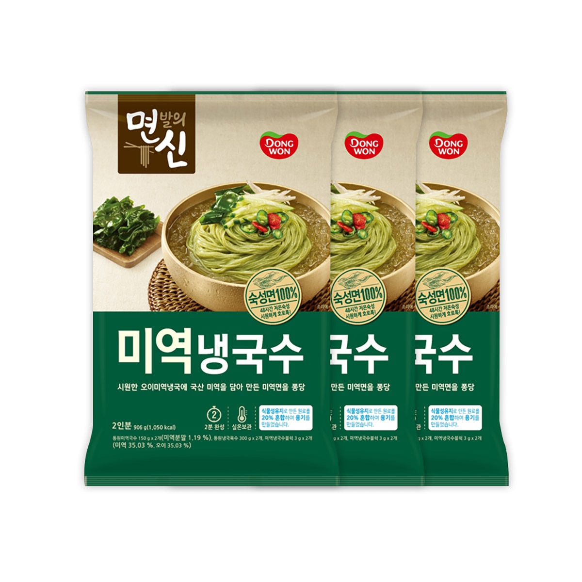 동원 면발의신 미역냉국수 906g x 3