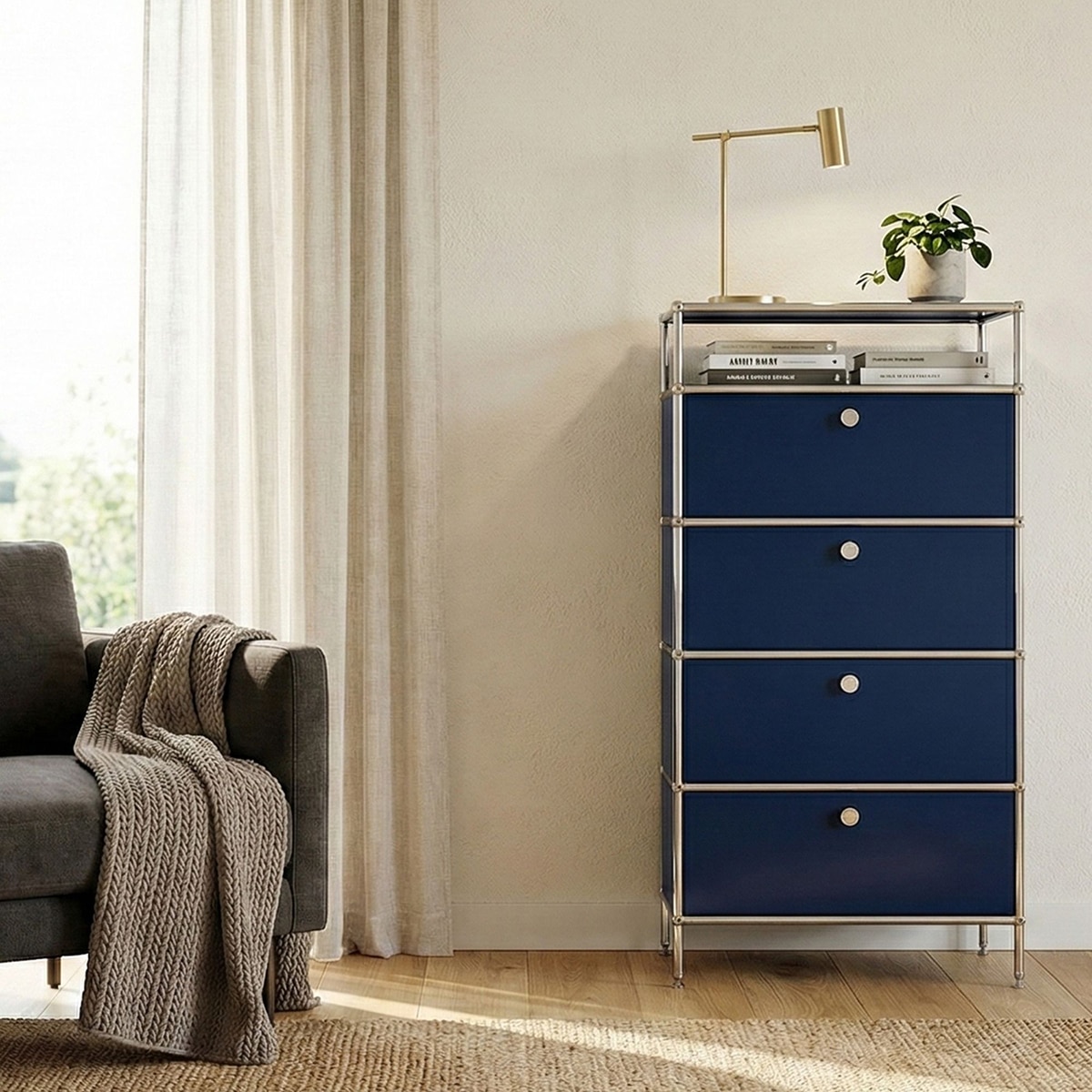 더원 모듈 4단 오픈 서랍장