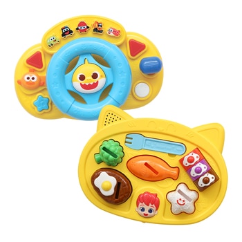 베베핀 놀이 세트(아기상어 운전놀이 & 냠냠놀이)