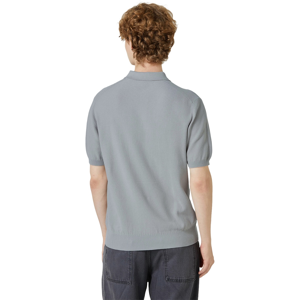 바인 남성 수피마코튼 100% 반소매 폴로 - 그레이, L