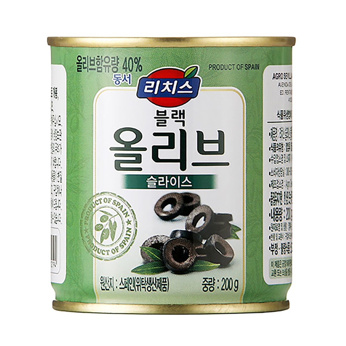 리치스 블랙올리브 200g x 12 - 슬라이스