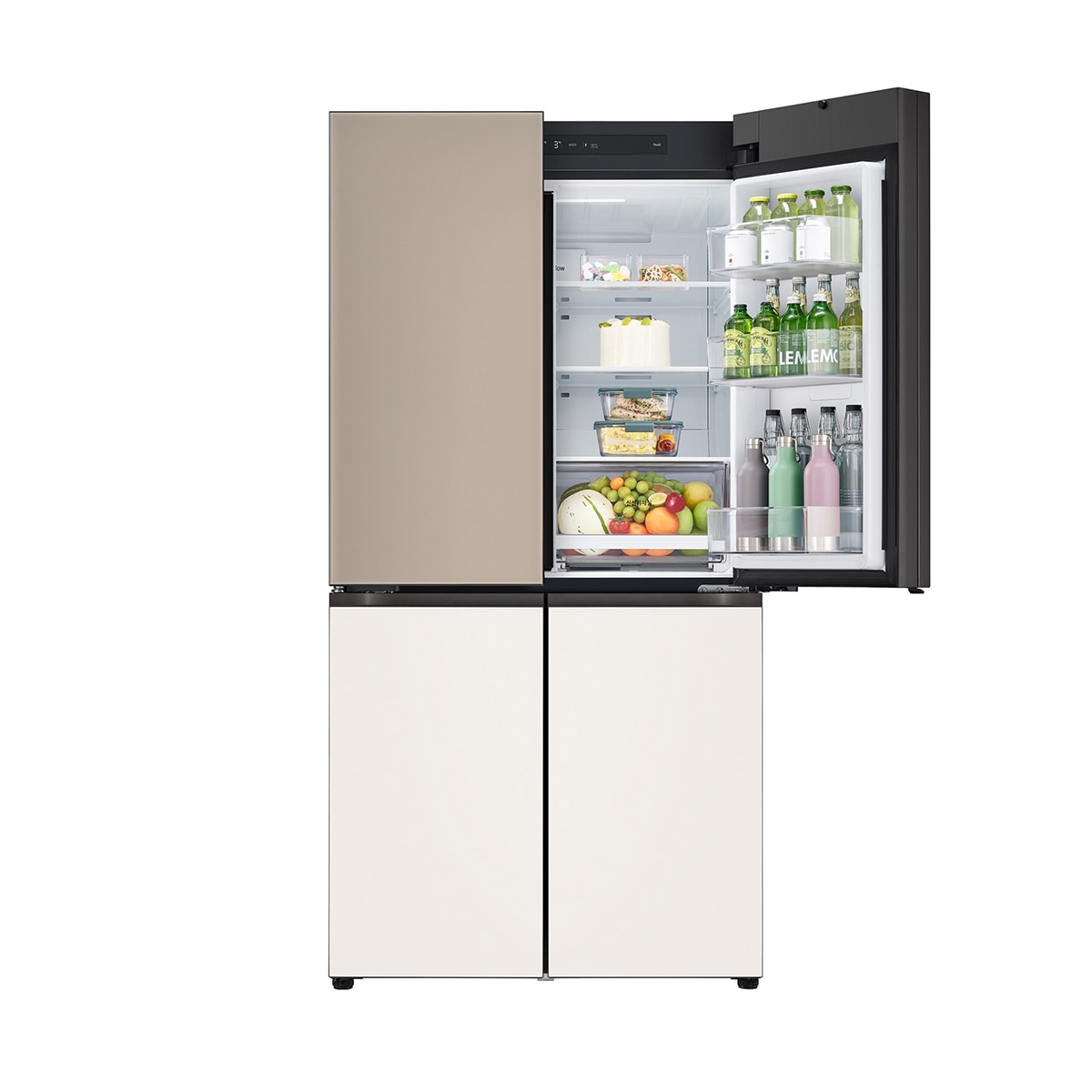 LG 오브제 매직스페이스 냉장고 870L, 클레이 브라운