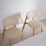 리비니아 노보 6인 세라믹 식탁 세트 - 내츄럴(프레임(식탁&의자))+화이트(세라믹 상판)