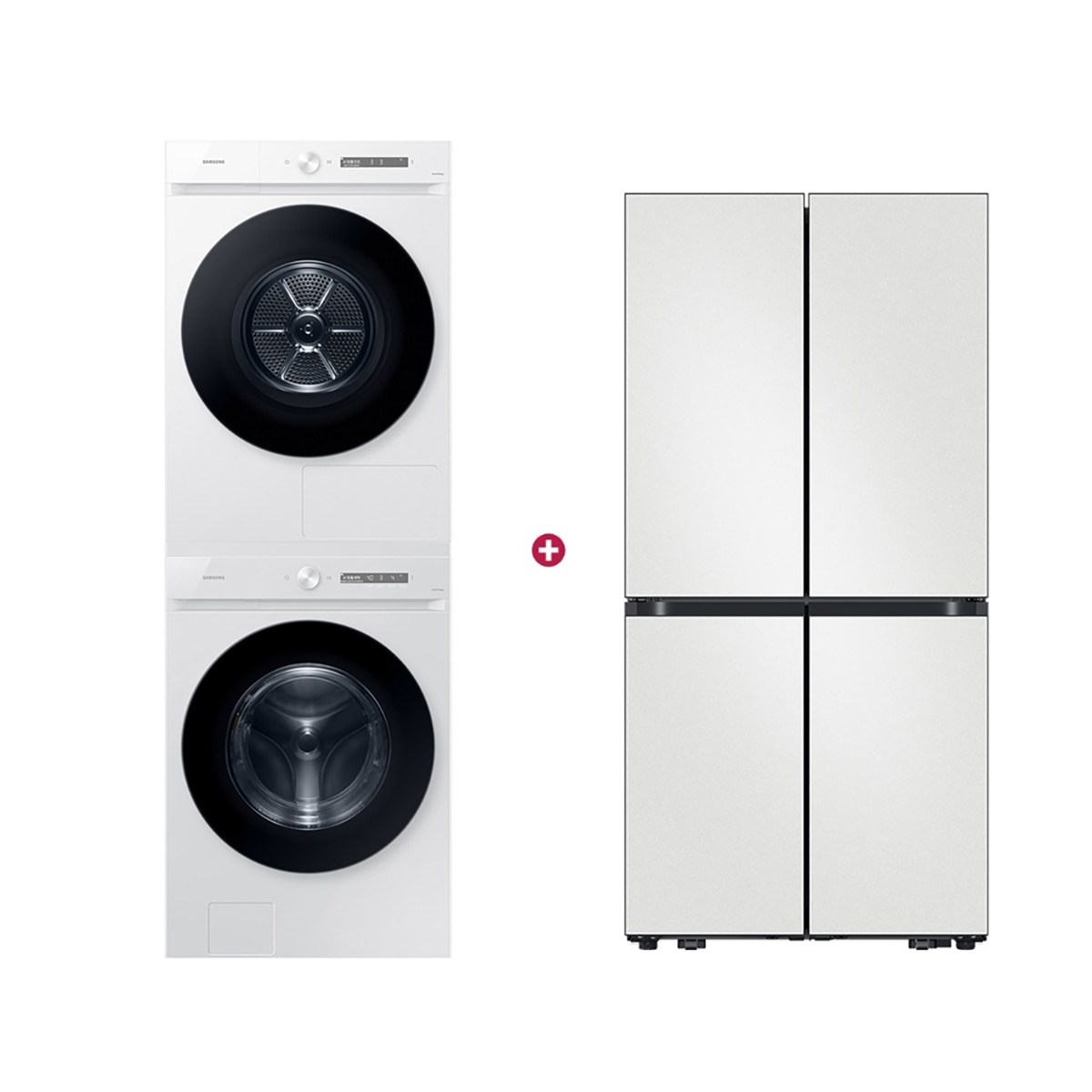 삼성 비스포크 세탁 21kg & 건조 17kg & 냉장고 901L 패키지