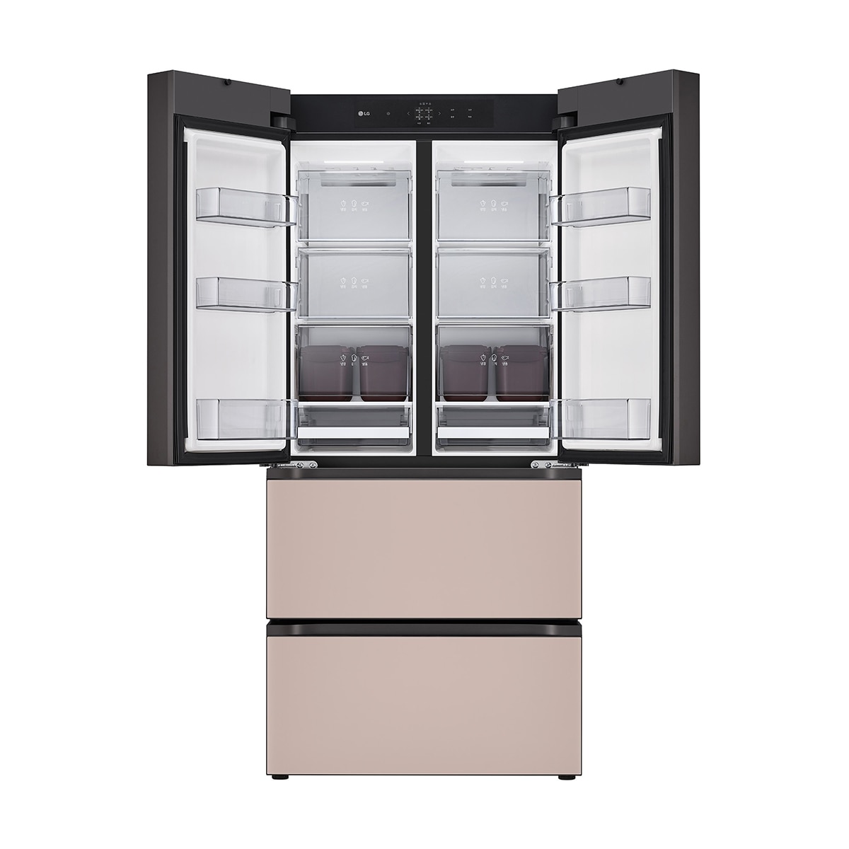 엘지 디오스 AI 오브제컬렉션 김치톡톡 491L- 글라스 토프아몬드