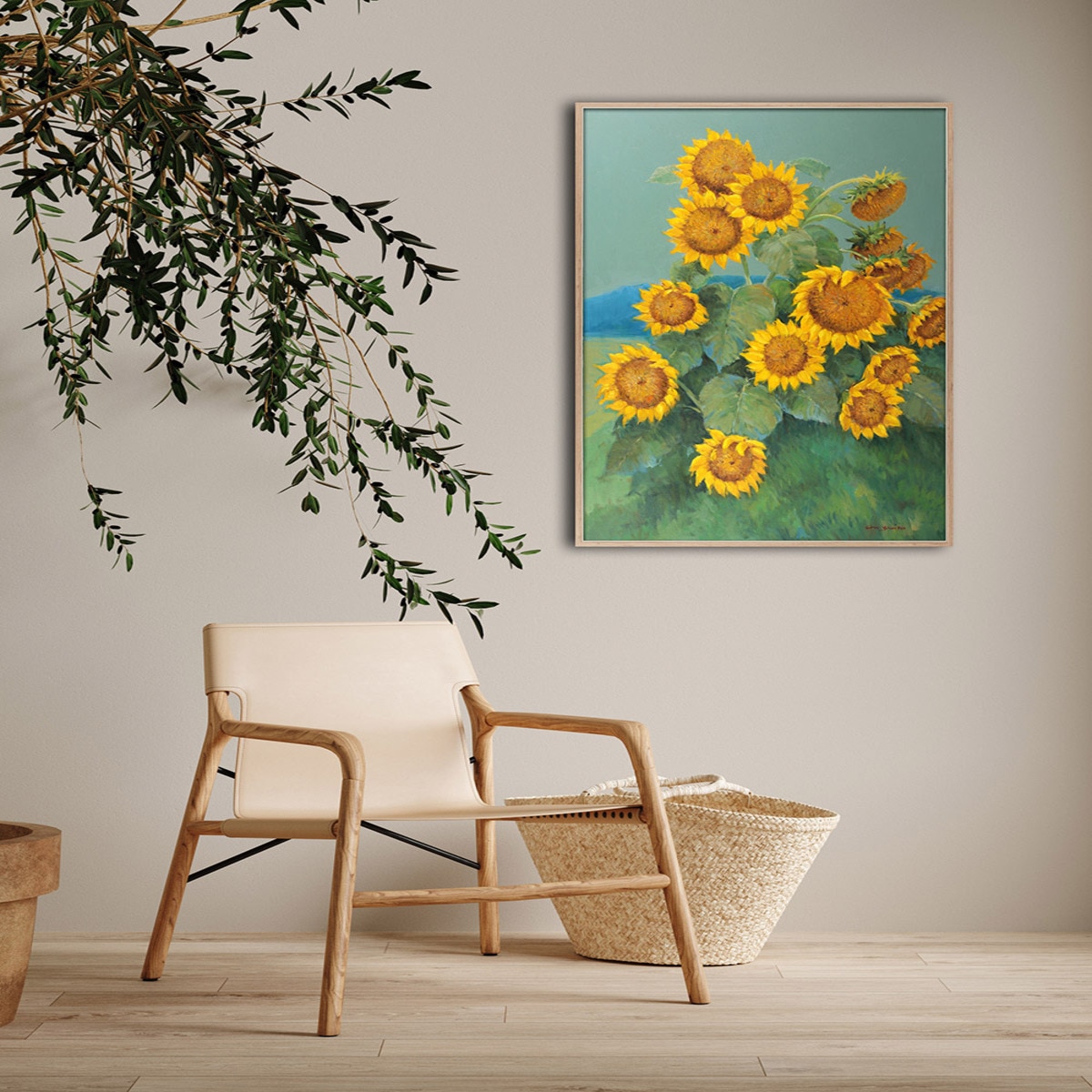 지클레 그림 액자 91x61cm - 행복
