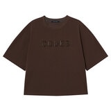 코데즈컴바인 여성 핫픽스 로고 티셔츠 - 브라운