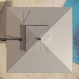 앳레저 LED 캔틸레버 사각 우산, 지름 3.0m, 페블