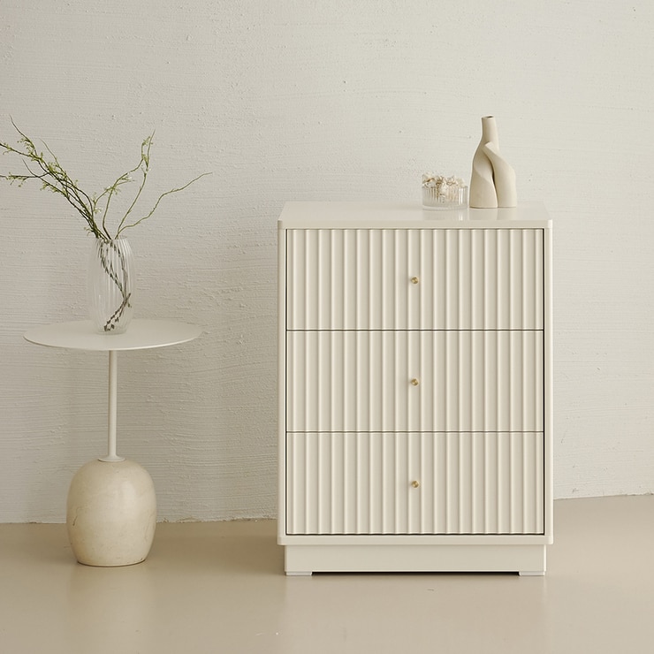 The One White Tember 3 Drawer Chest (600) 687421