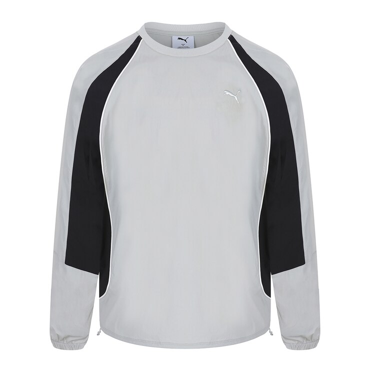 푸마 남성 긴소매 액티브 우븐 크루 - 그레이, M