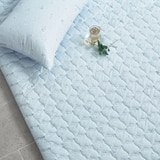 에이프릴앳홈 순면 누빔 워싱 면 요 - 퀸, 블루1(에테)