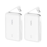 벨킨 C 타입 케이블 일체형 20W 10000mAh 보조배터리 - 화이트 벨킨 C 타입 케이블 일체형 20W 10000mAh 보조배터리 - 화이트