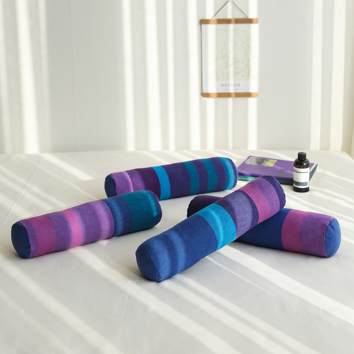 오리고 누들 라텍스 경추 목베개 - 퍼플(델피니움)