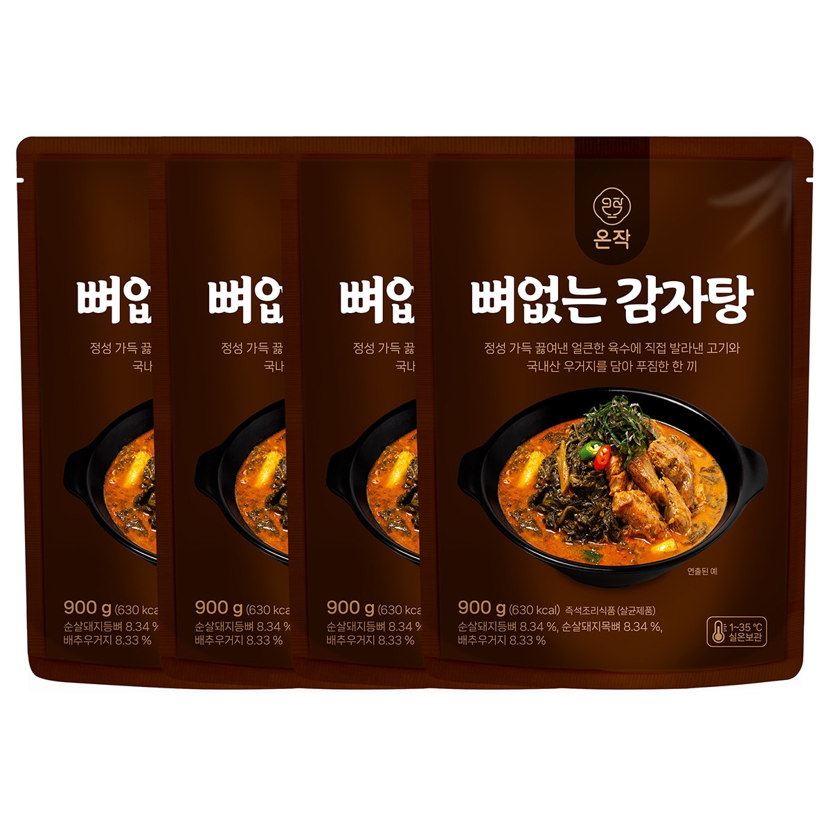 온작 뼈없는 감자탕 900g x 4