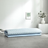 에이프릴앳홈 순면 누빔 워싱 면 요 - 퀸, 블루1(에테)