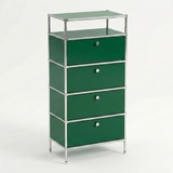 더원 모듈 4단 오픈 서랍장 - 그린