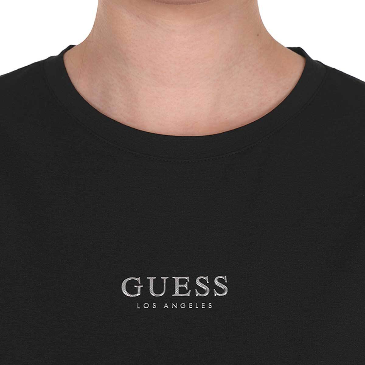 게스 여성 반소매 티셔츠 - 블랙, M