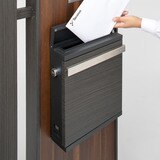 타카쇼 에버 아트 우드 우체통 - 차콜그레이
