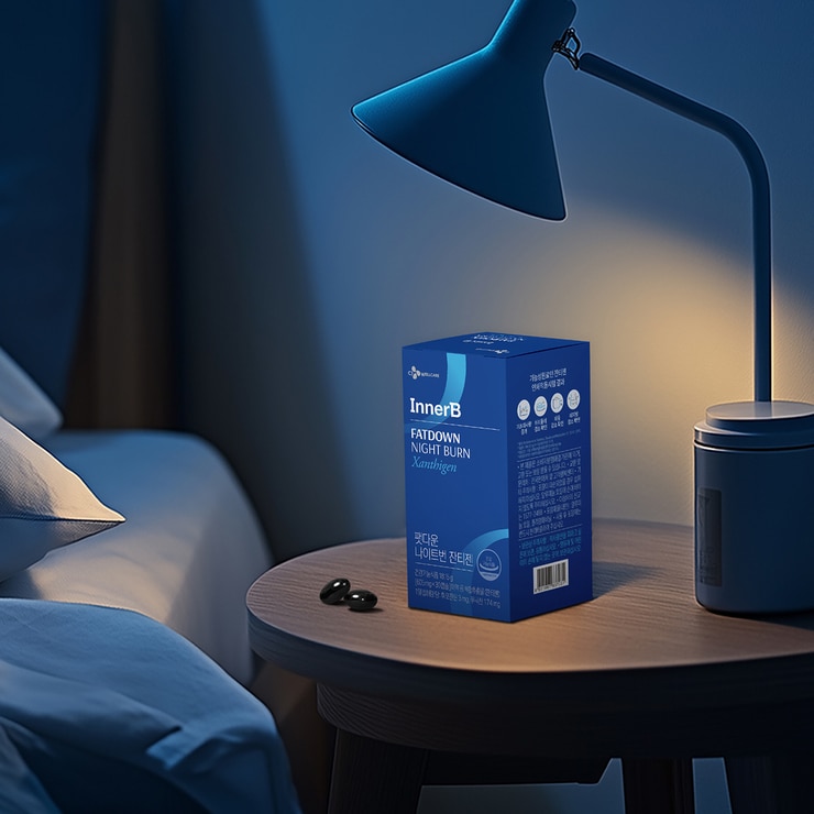 CJ 이너비 팻다운 나이트번 잔티젠 605mg x 30cp x 3