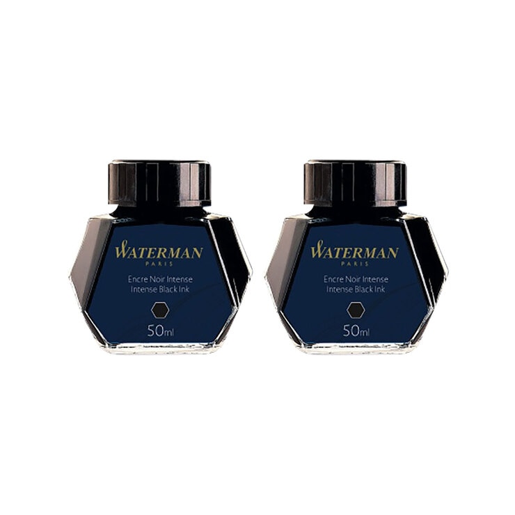 Waterman Fountain Pen Black Ink 2 bottle 510326