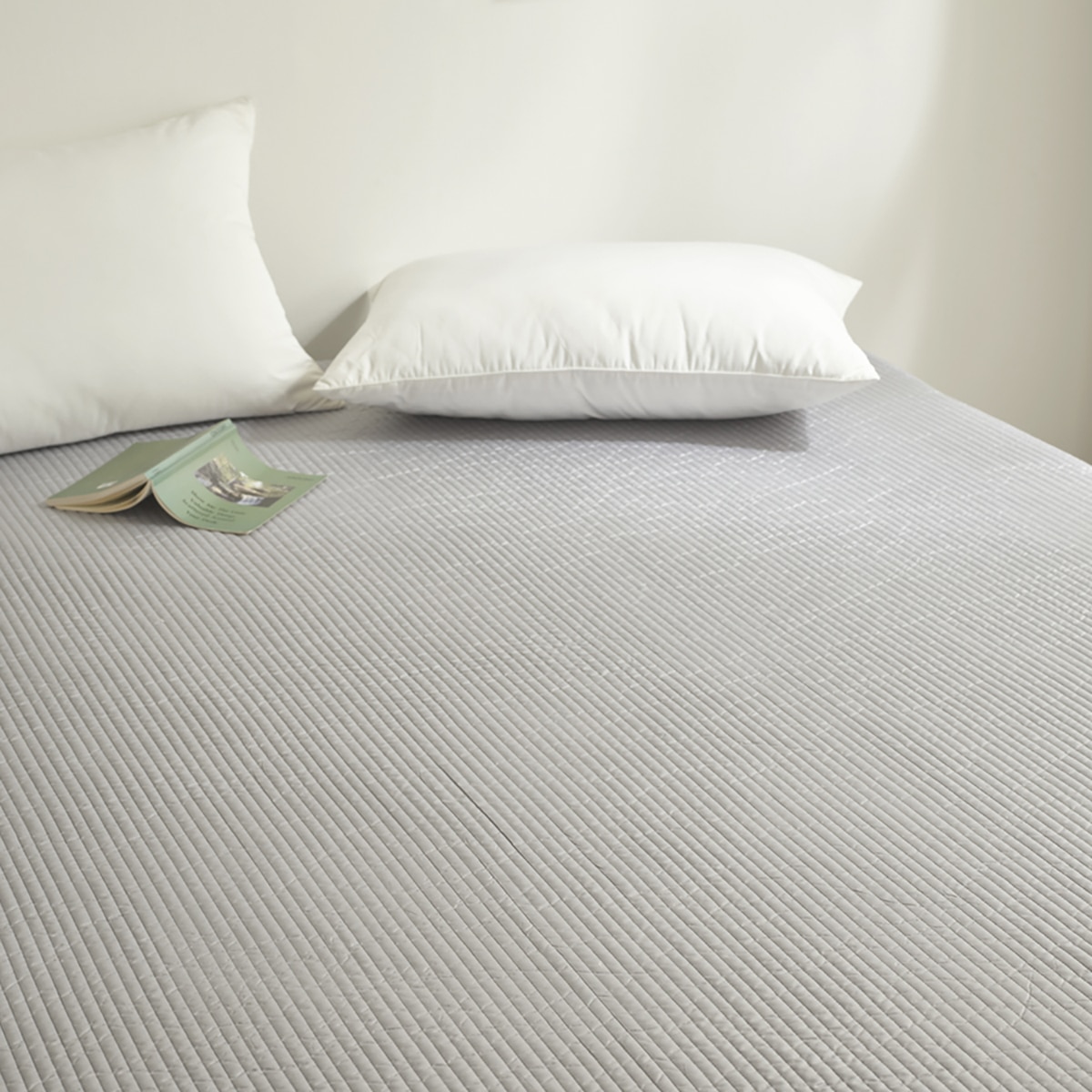 루마인 홈 순면 방수 매트리스 커버 - 퀸, 그레이